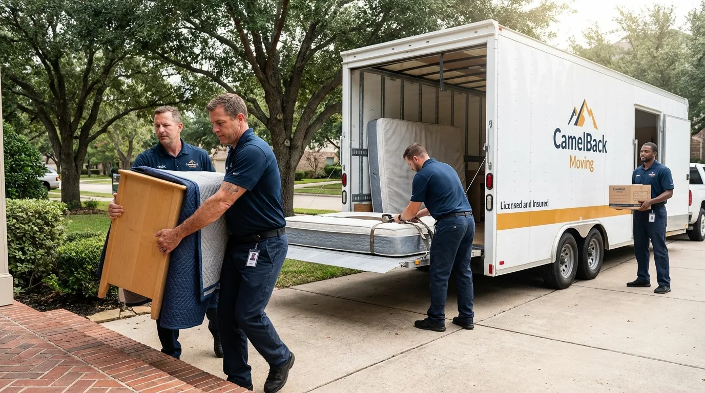 Crew loading residential truck for cross-state move from Broomfield, CO